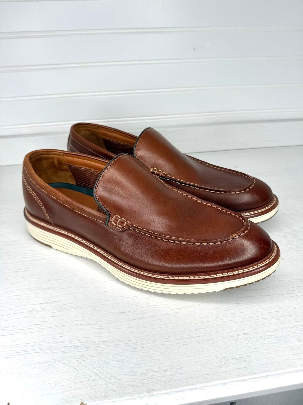Johnston & Murphy Men's Upton Venetian Loafers Tan Leather Size 12 M 20-4810
